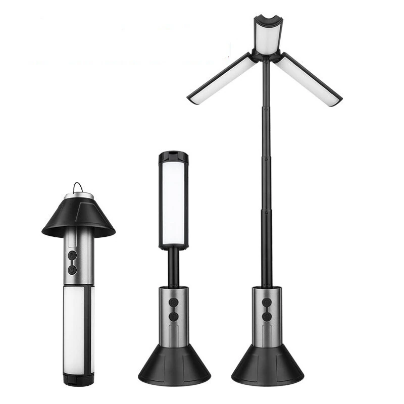 (image for) Bikight Folding LED Bright 3 Sided Lamp Telescopic Flashligh Car Repair Working Lights Dimmable Waterproof Outdoor Camping Tent Light